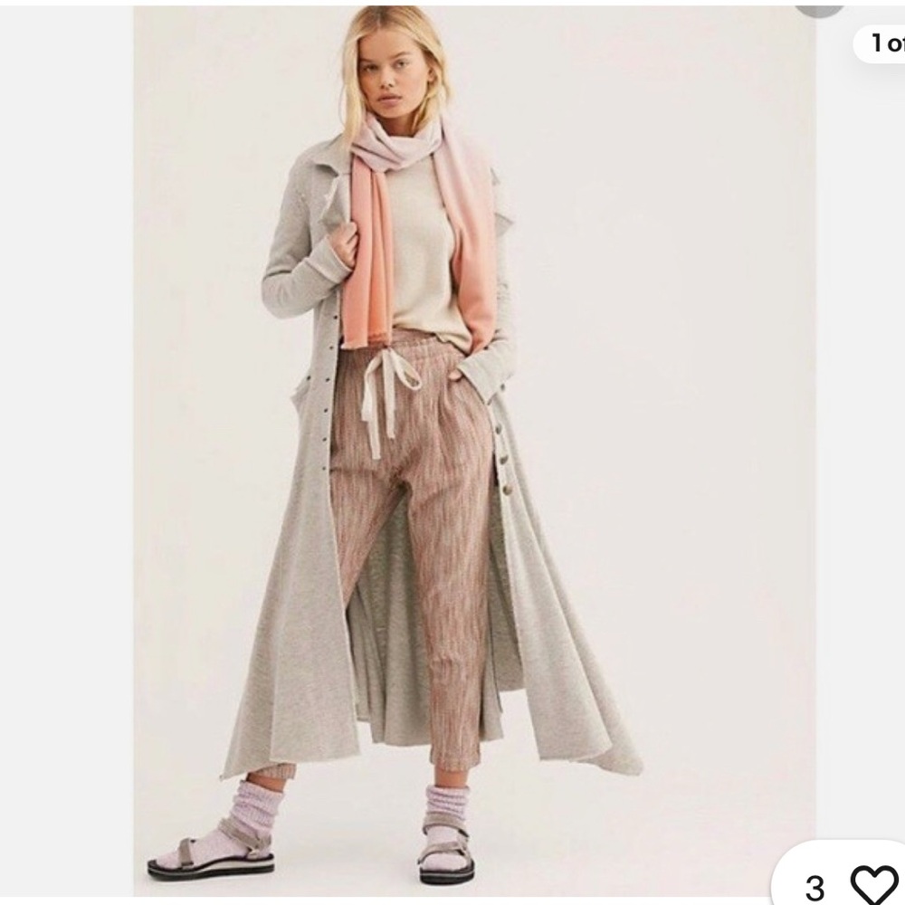 Free People Gray and Pink Jumpsuit